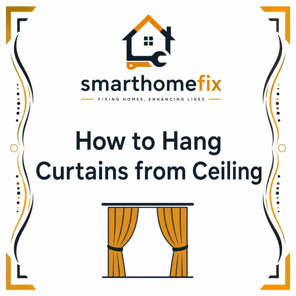 Hang Curtains from Ceiling - smart home fix